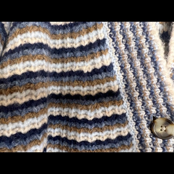 NWOT MADEWELL Waller crop cardigan sweater in stripe size small - Picture 3 of 3